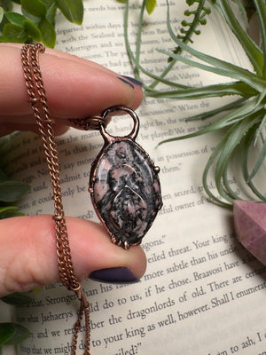 Rhodonite Yoni Necklace