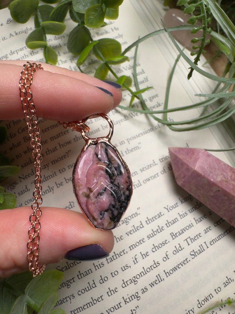 Rhodonite Yoni Necklace