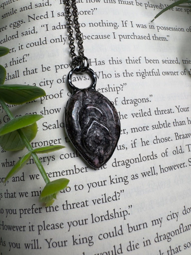 Rhodonite Yoni Necklace
