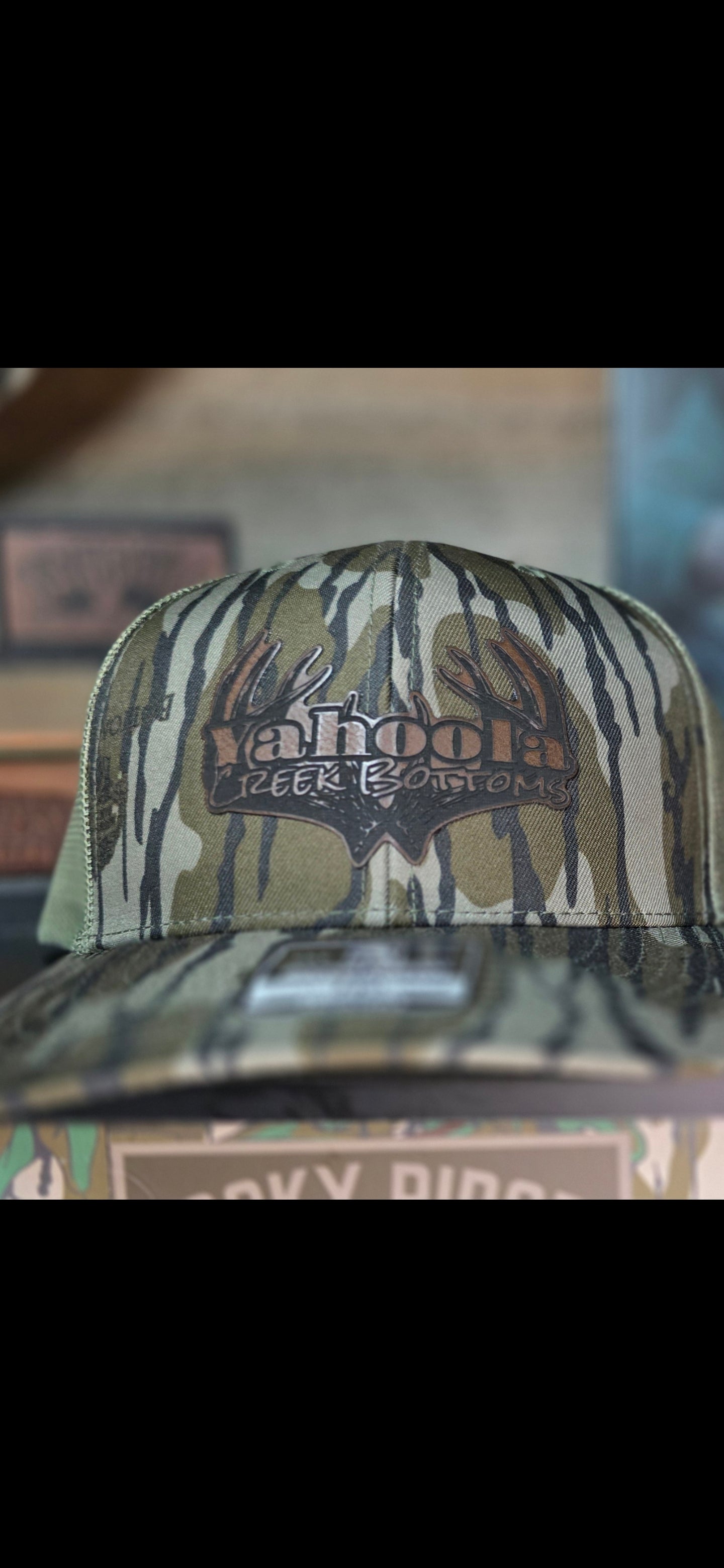 Bottomland Richardson 112 YCB Antler Logo Hat by Yahoola Creek Bottoms, Southern lifestyle apparel main product photo