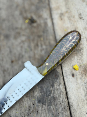 Handmade Amber Wave Skinner Knife 8 Inch by JW SteelCrafts, view 2 of 3
