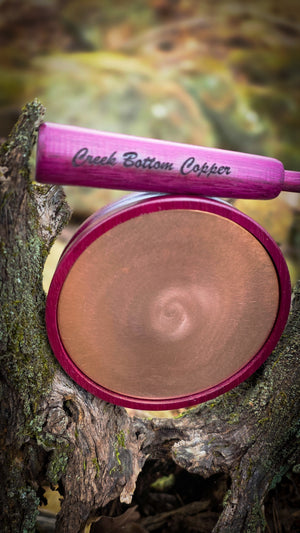 Purple Heart Creek Bottom Copper Pot Call by Yahoola Creek Bottoms, game call main product photo