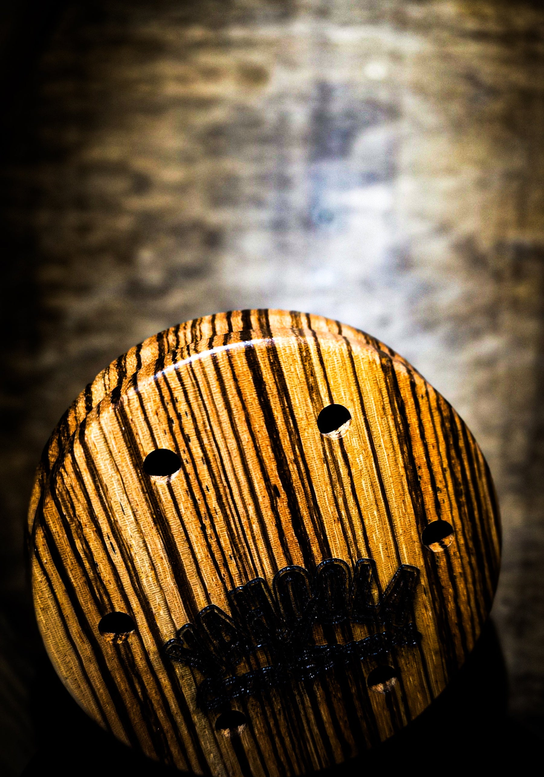 3.5 Inch Zebrawood Spitting and Drumming Pot Call by Yahoola Creek Bottoms, handmade jewelry detail photo 3