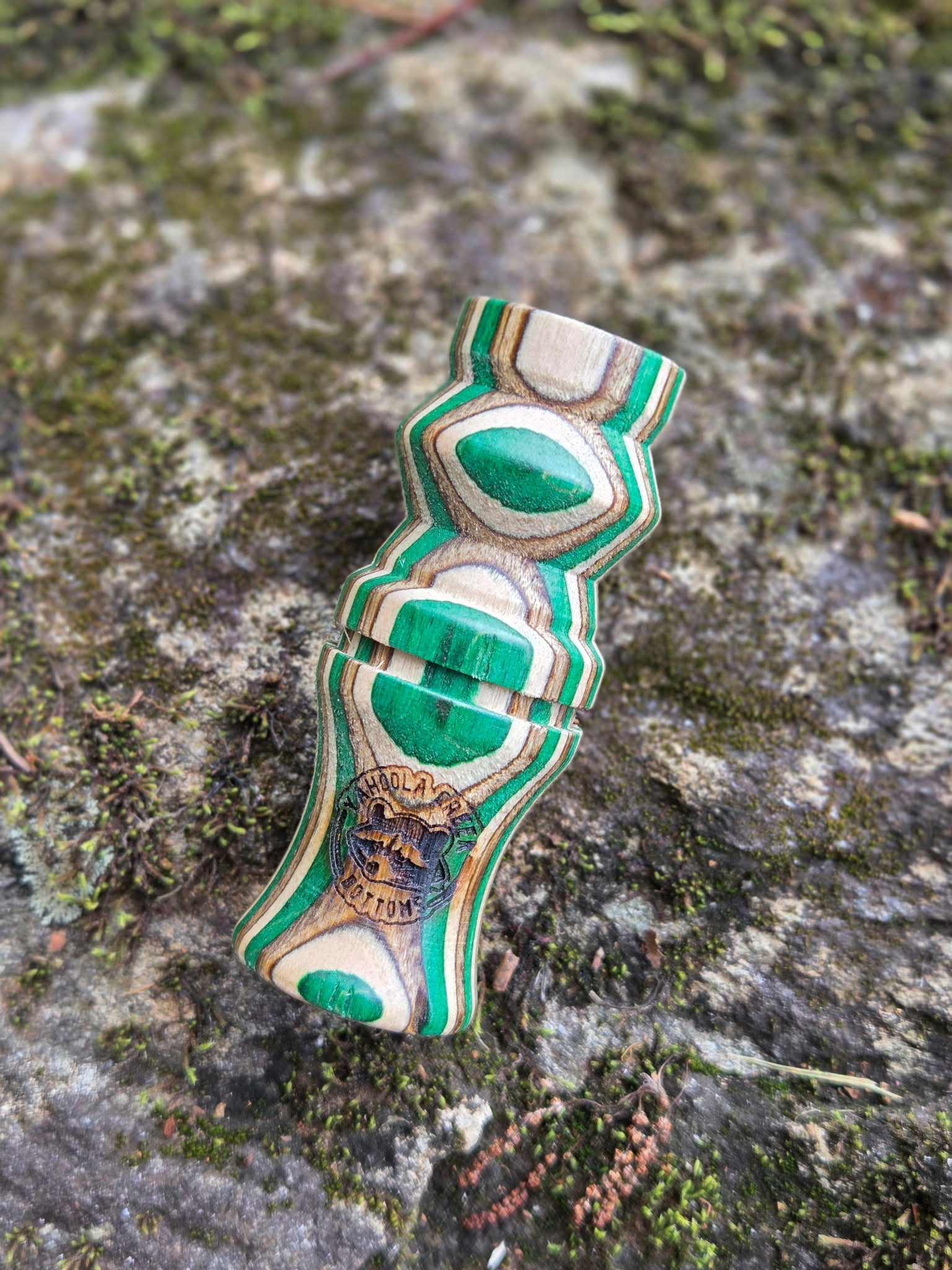 YCB Mini Coon Squaller in Green Brown and White by Yahoola Creek Bottoms, game call main product photo