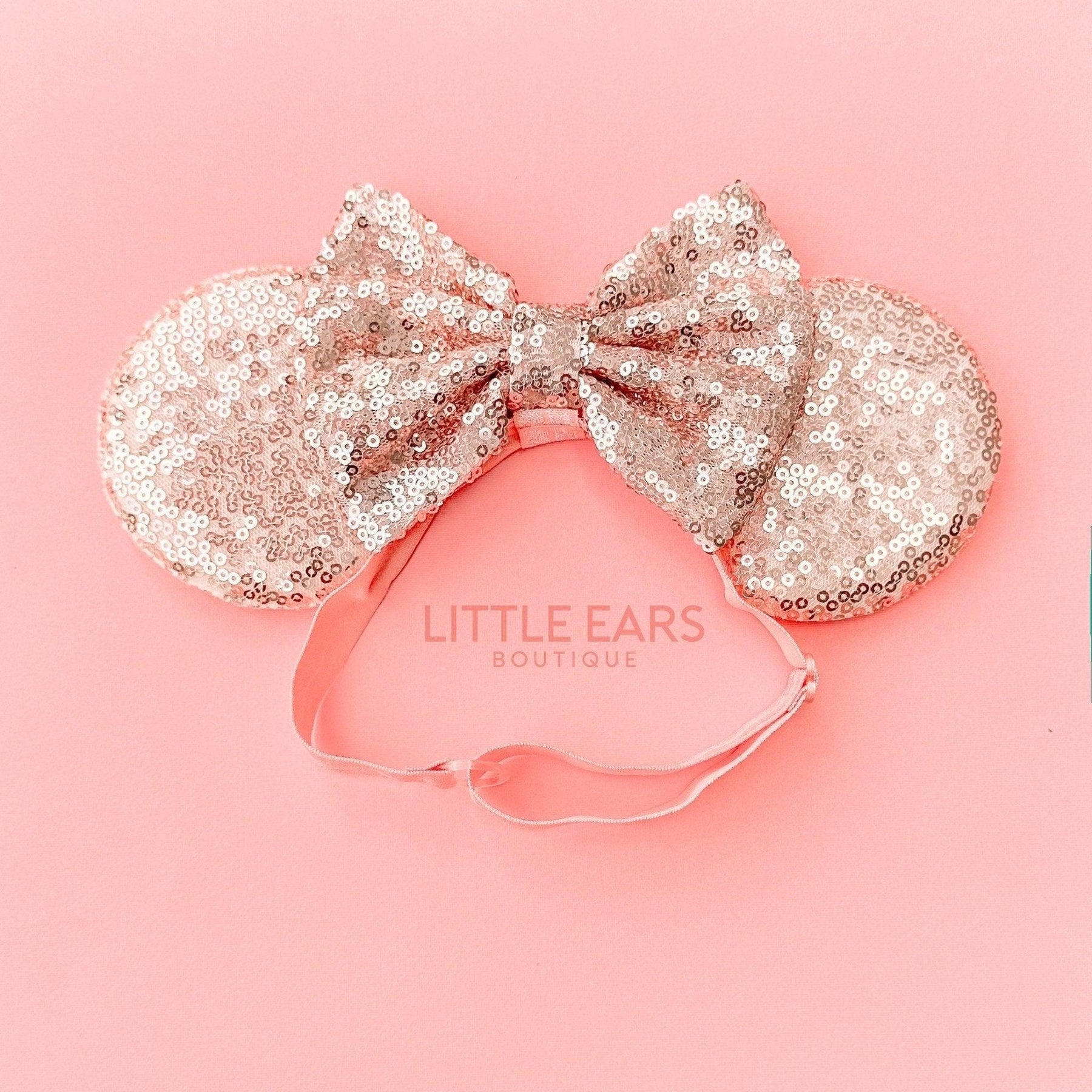 Rose Gold  Elastic Mickey Ears