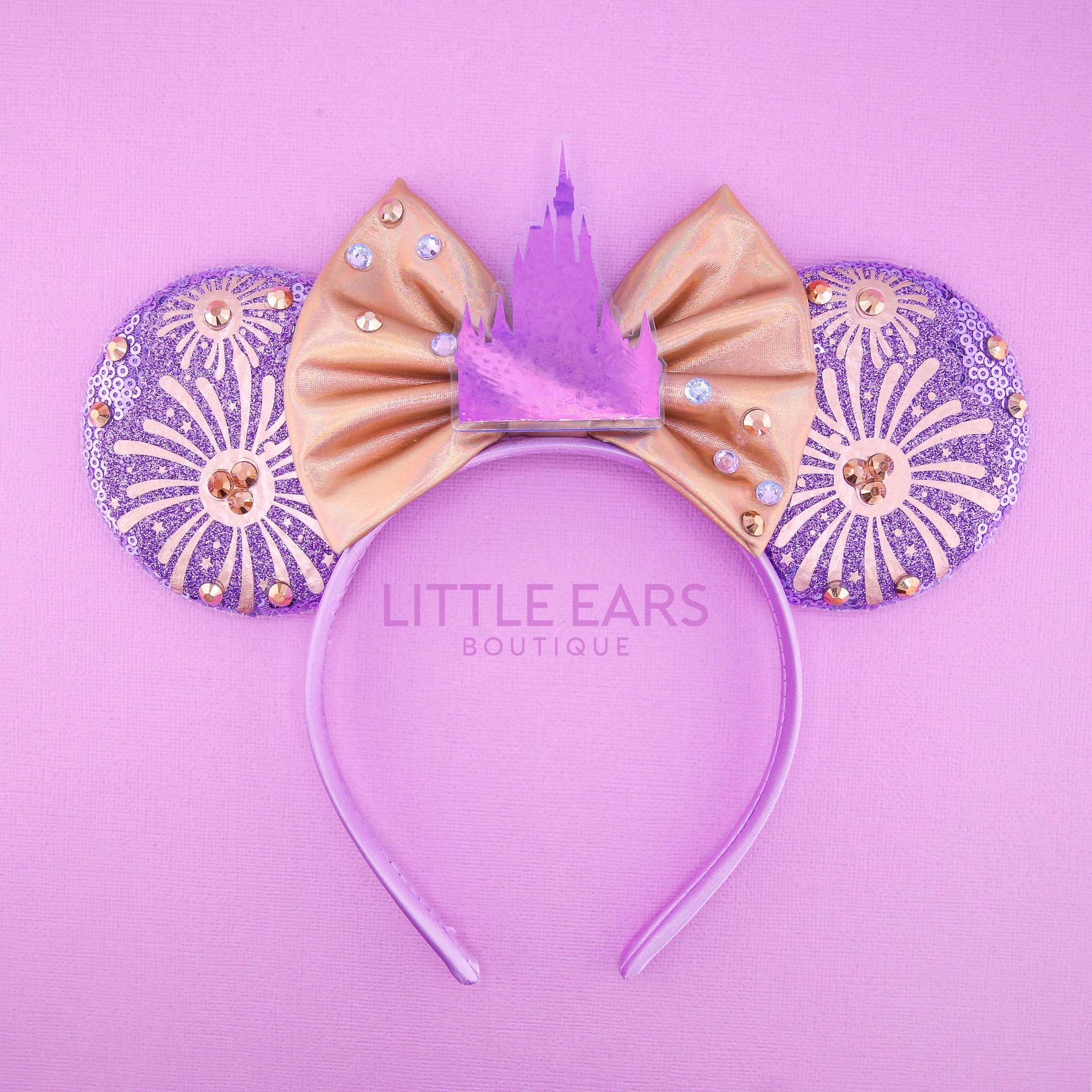 Rose Gold Fireworks Mickey Ears