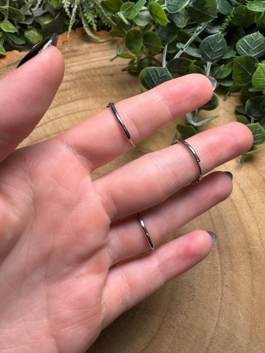Rose Quartz Angel Wing Ring Adjustable
