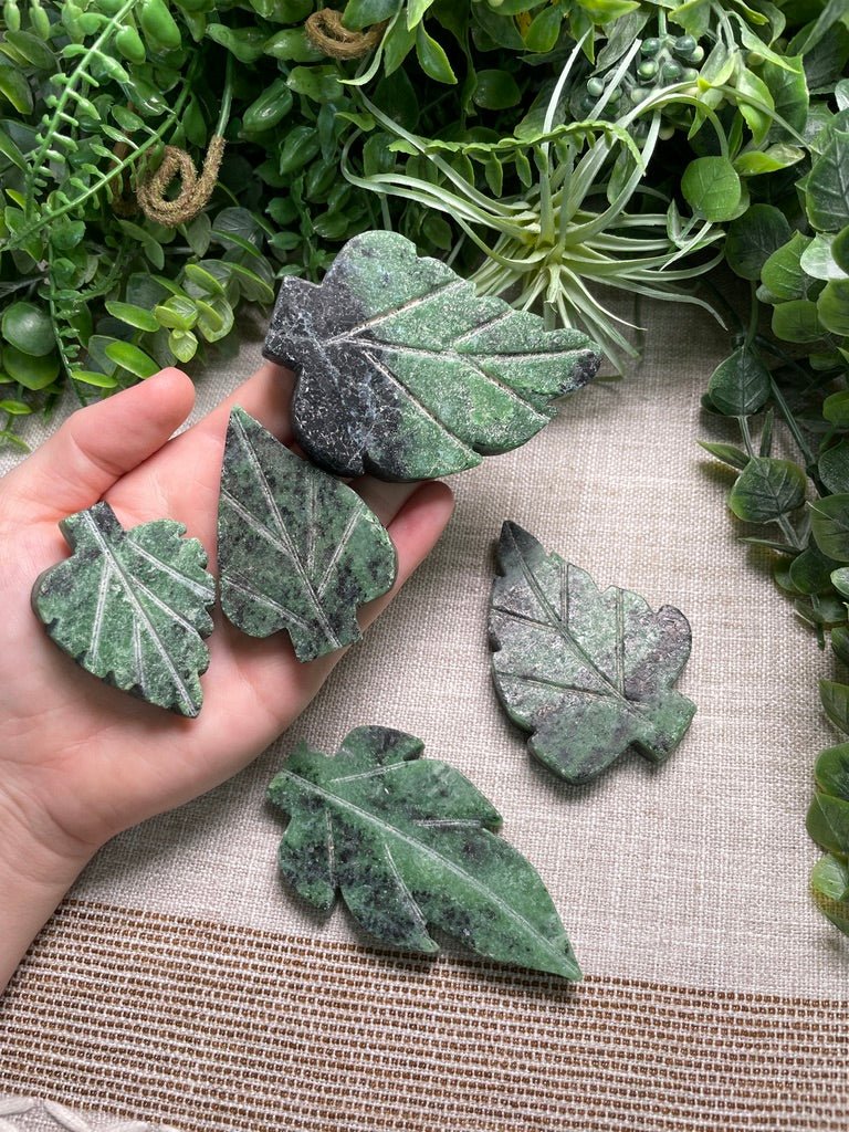 Ruby Zoisite Leaf