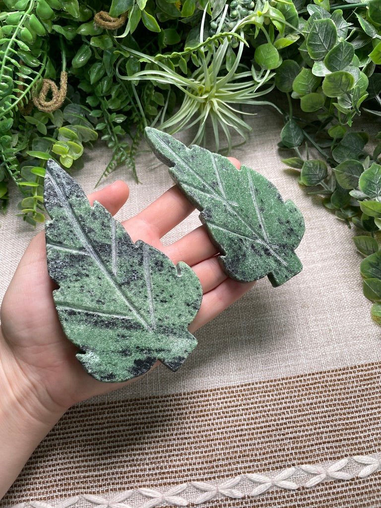 Ruby Zoisite Leaf