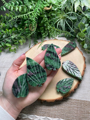 Ruby Zoisite Leaf