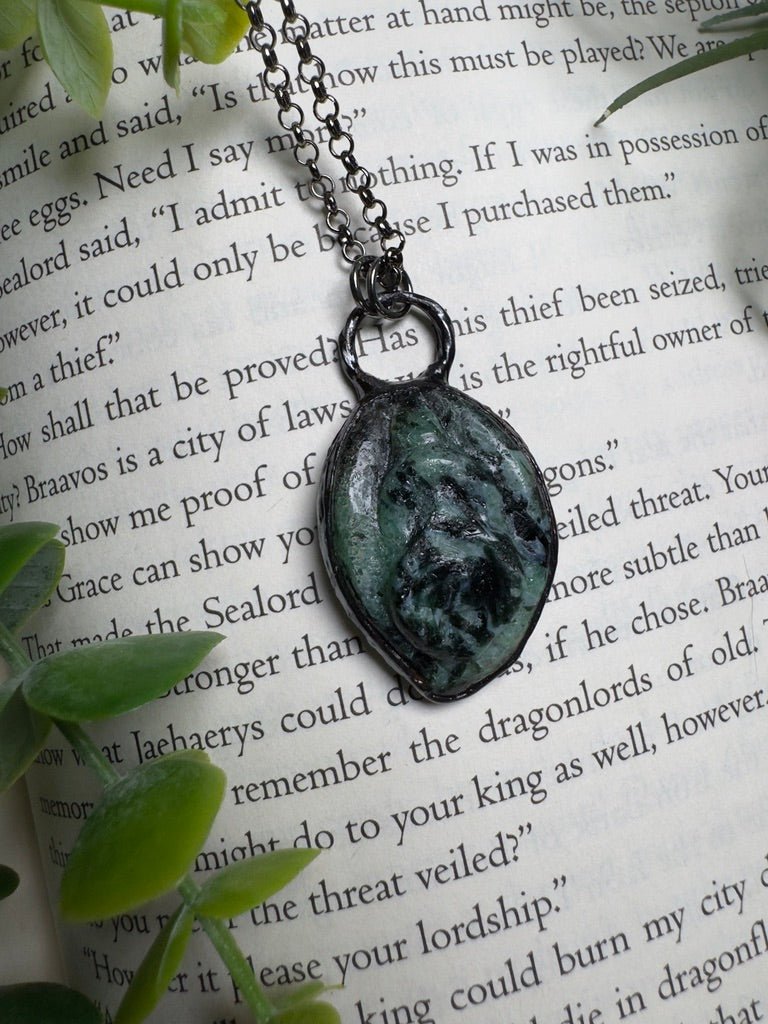 Ruby Zoisite Yoni Necklace