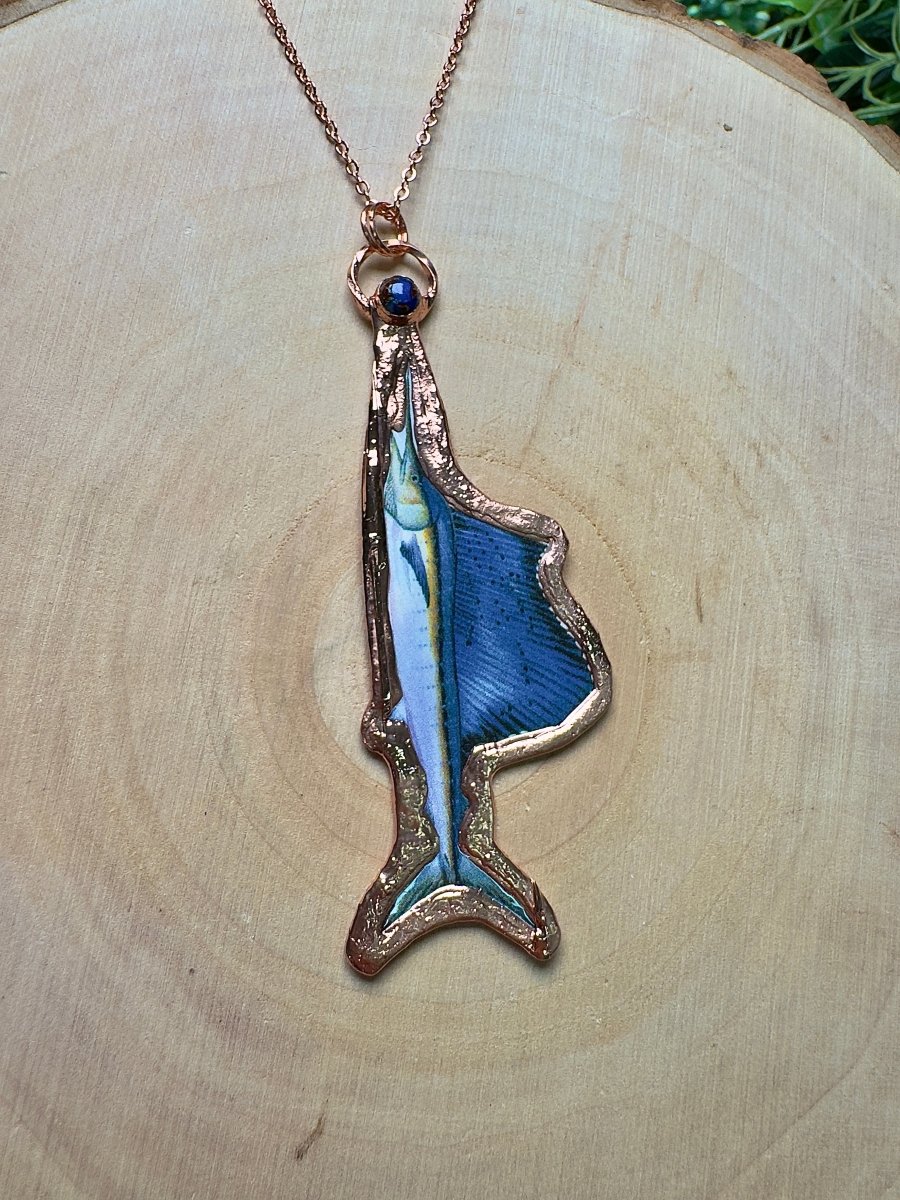 Sailfish and Lapiz Necklace