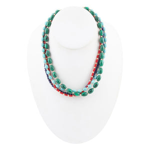 Scarsdale Multi Stone Colorful Statement Necklace
