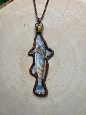 Sea Mullet and Tigers Eye Necklace