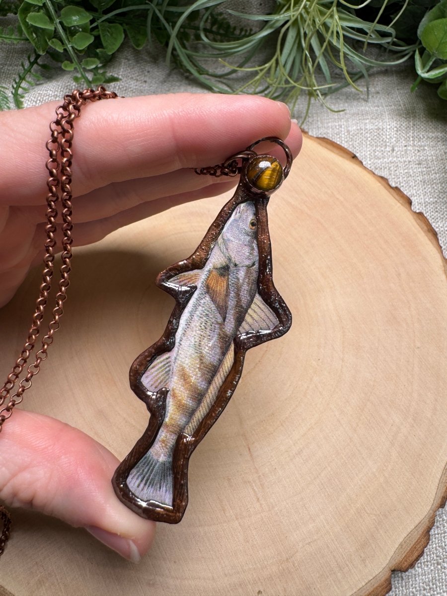 Sea Mullet and Tigers Eye Necklace