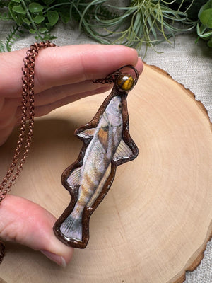 Sea Mullet and Tigers Eye Necklace