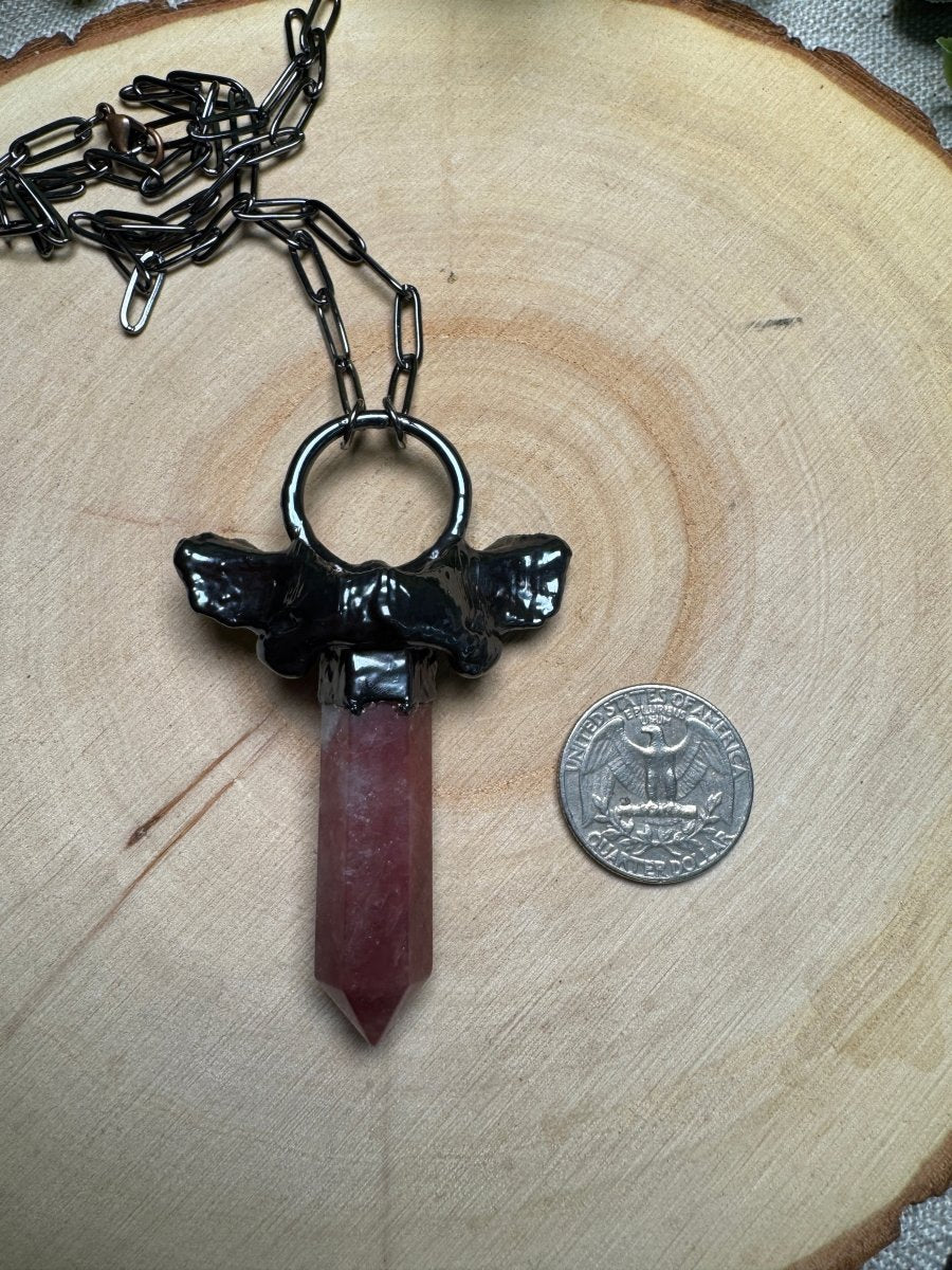 Seraphine- Red Aventurine and Bone Necklace