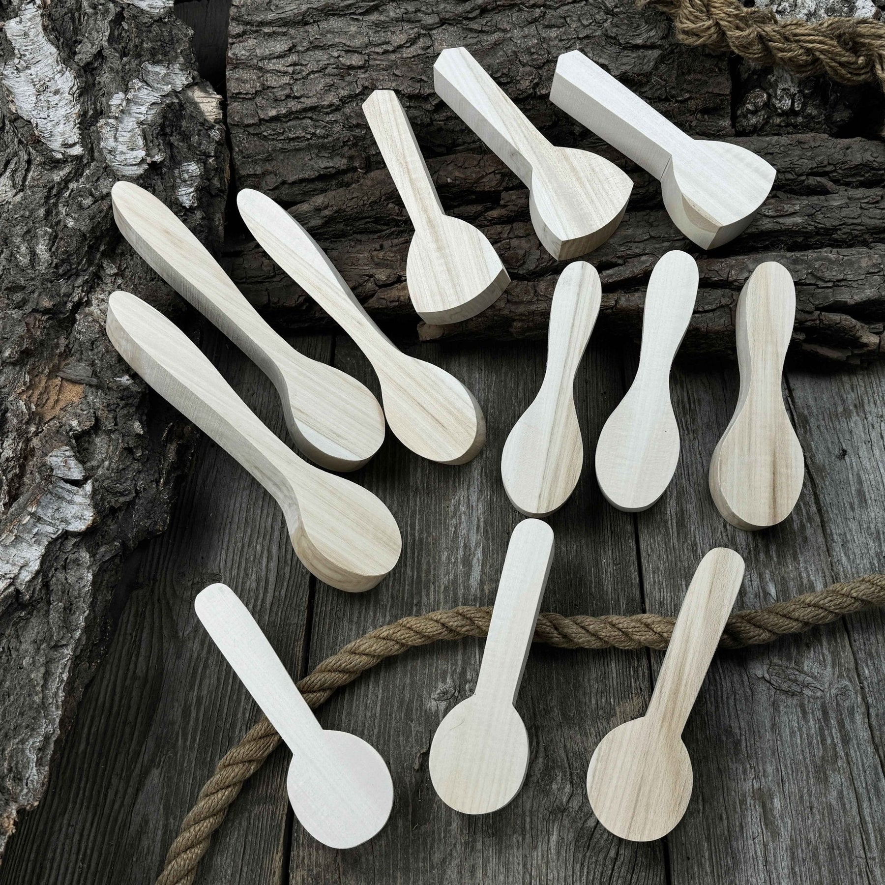Set of 12 Linden Wood Spoon Carving Blanks