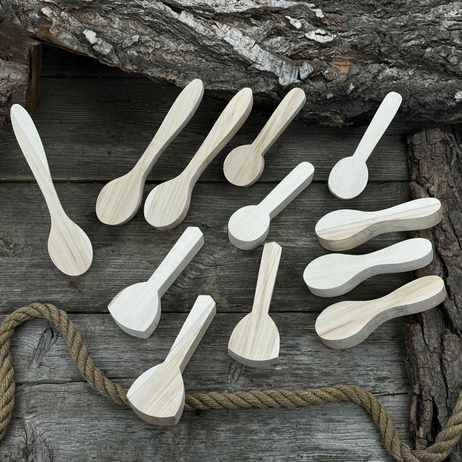 Set of 12 Linden Wood Spoon Carving Blanks