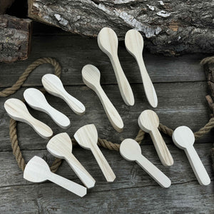 Set of 12 Linden Wood Spoon Carving Blanks