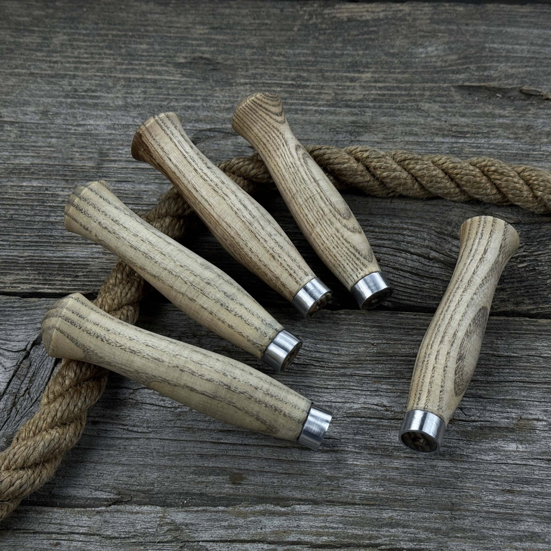 Set of 5 Ash Handles – Ideal for Carving Knives & Hand Tool Repair