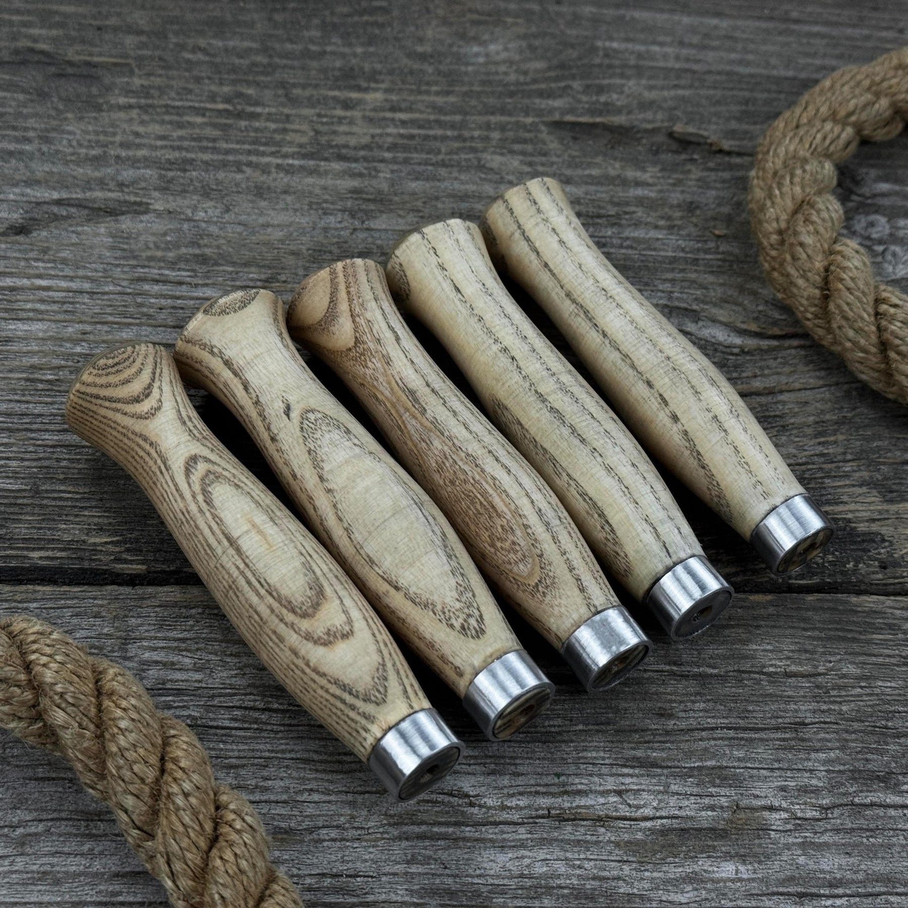 Set of 5 Ash Handles – Ideal for Carving Knives & Hand Tool Repair