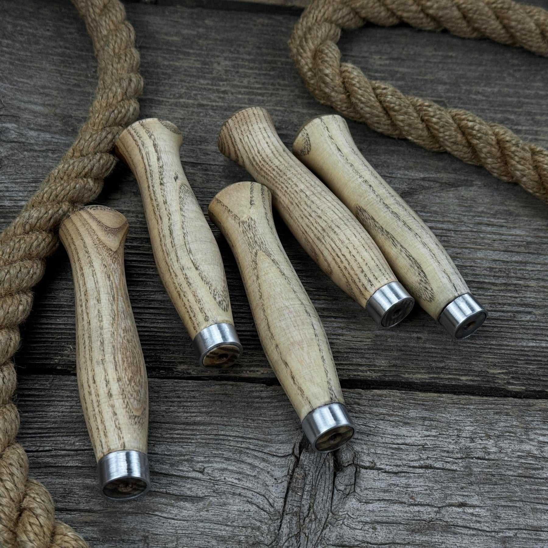 Set of 5 Ash Handles – Ideal for Carving Knives & Hand Tool Repair