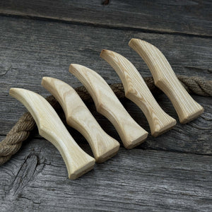 Set of 5 Ash Wood Knife Handles