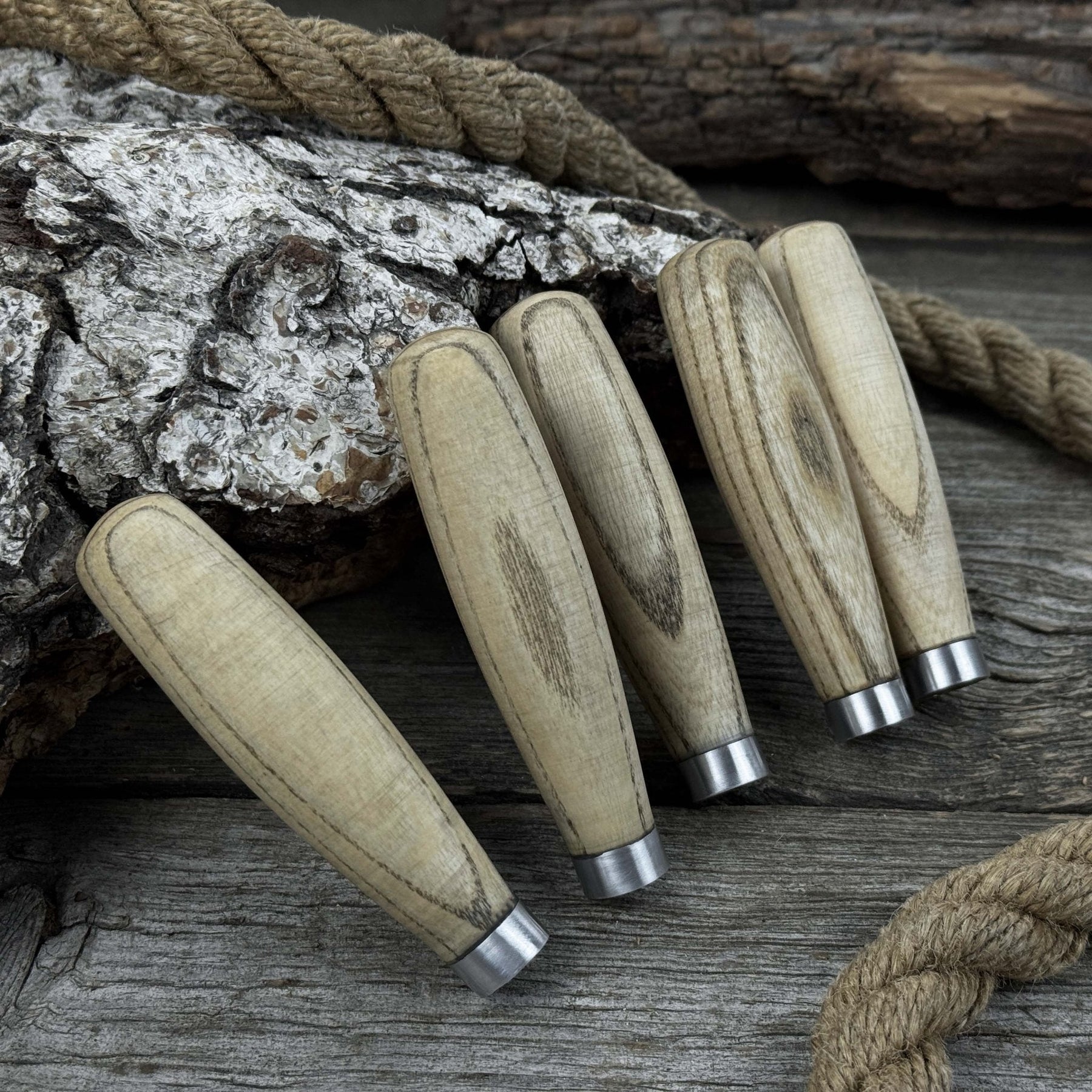 Set of 5 Compact Ash Wood Handles