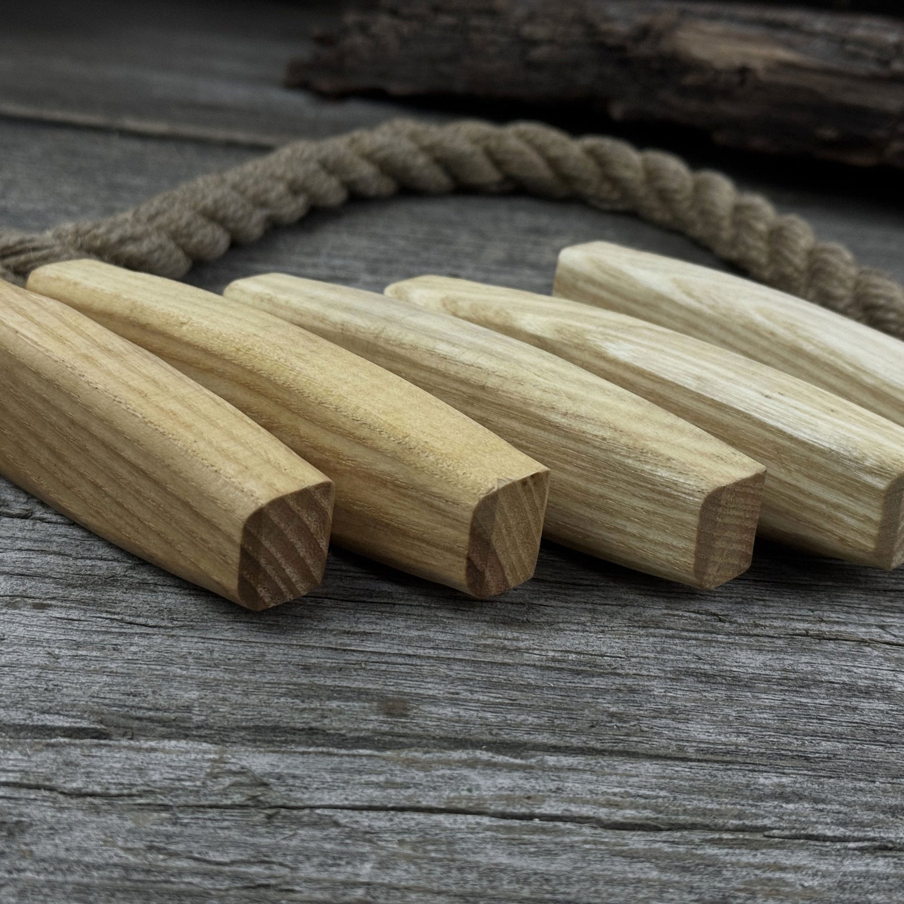 Set of 5 Replacement Wooden Handles for Knives and Drawknives