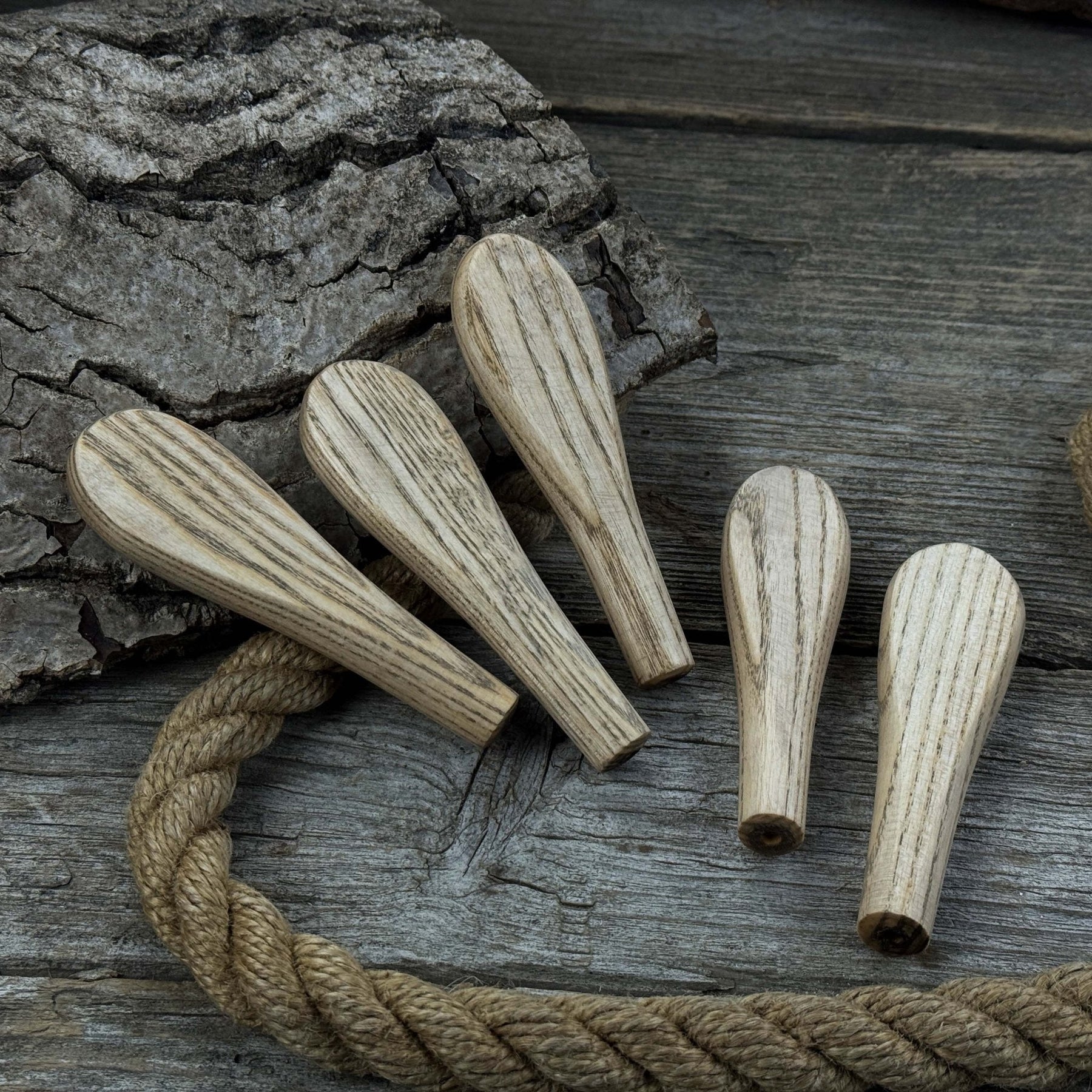 Set of 5 Universal Ash Wood Handles
