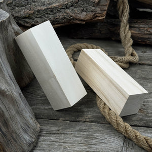 Set of 6 Large Linden Wood Carving Blanks