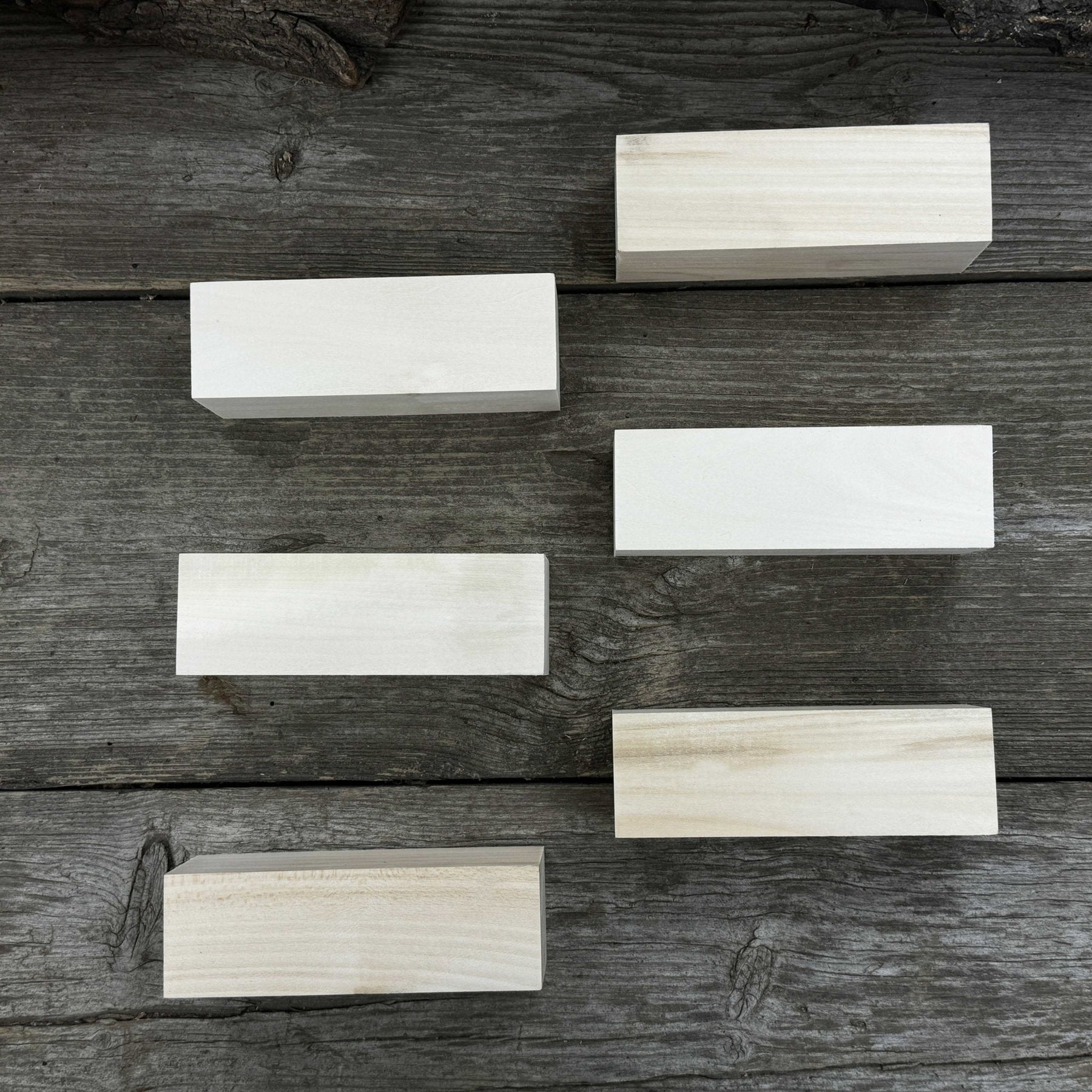 Set of 6 Large Linden Wood Carving Blanks