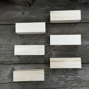 Set of 6 Large Linden Wood Carving Blanks