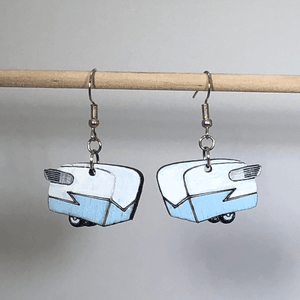 Shasta Camper Wooden Dangle Earrings | Vintage Camper Jewelry