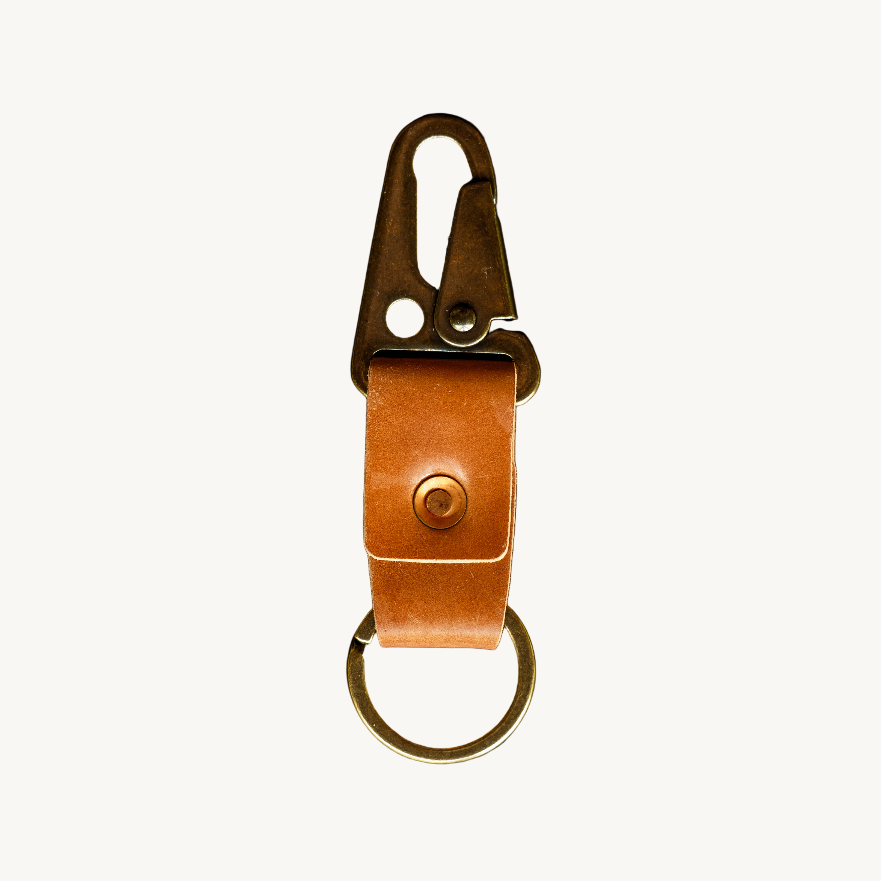 Key Clip - Natural Shell Cordovan by Loyal Stricklin, handmade leather goods detail photo 2