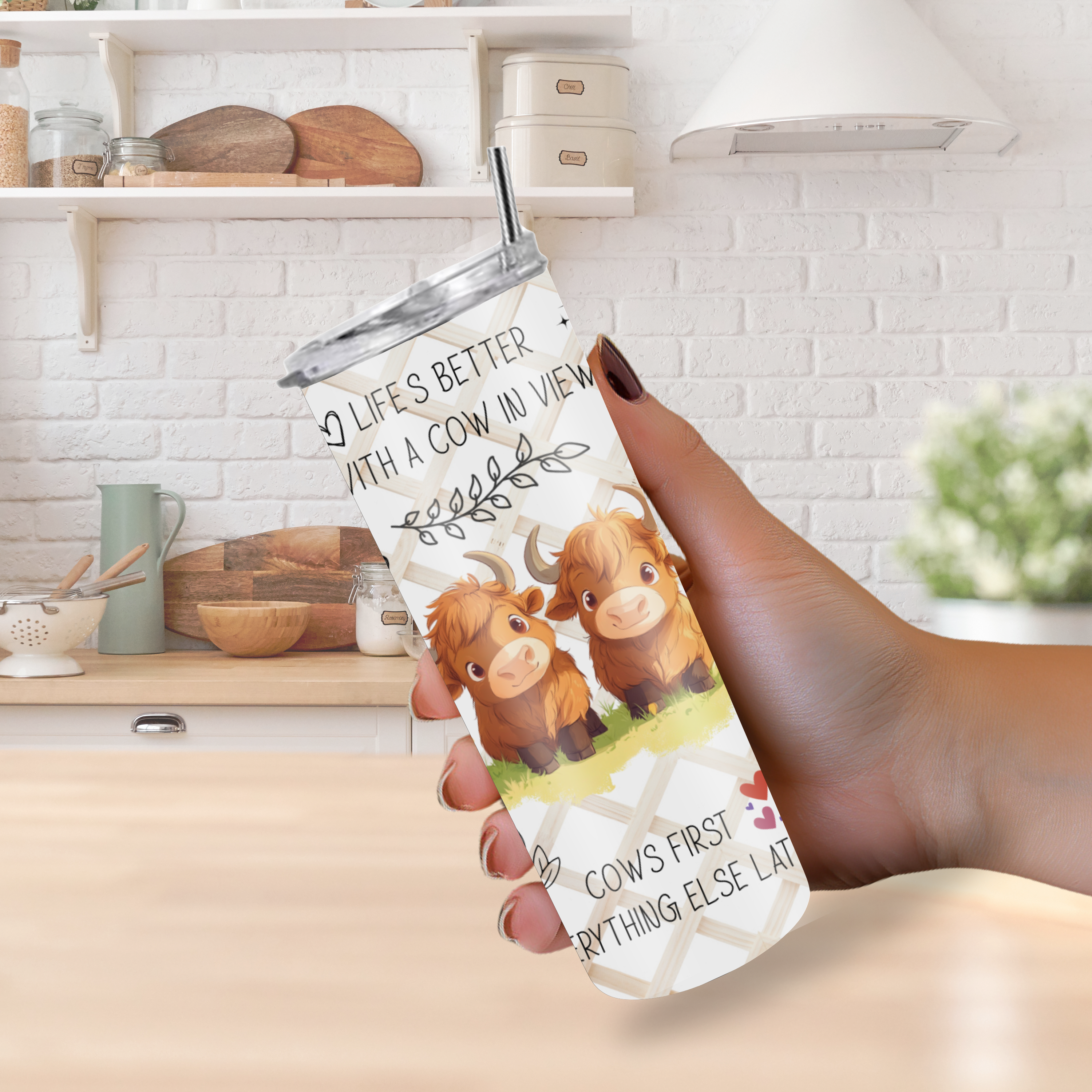 "Life's Better With A Cow In View" 20oz Tumbler