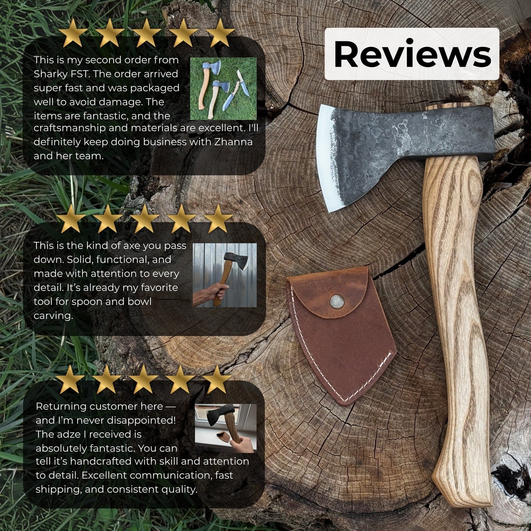Small Carving Axe, 0.7 kg (1.54 lb)