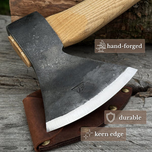 Small Carving Axe by Sharky Forged Steel Tools — view 3