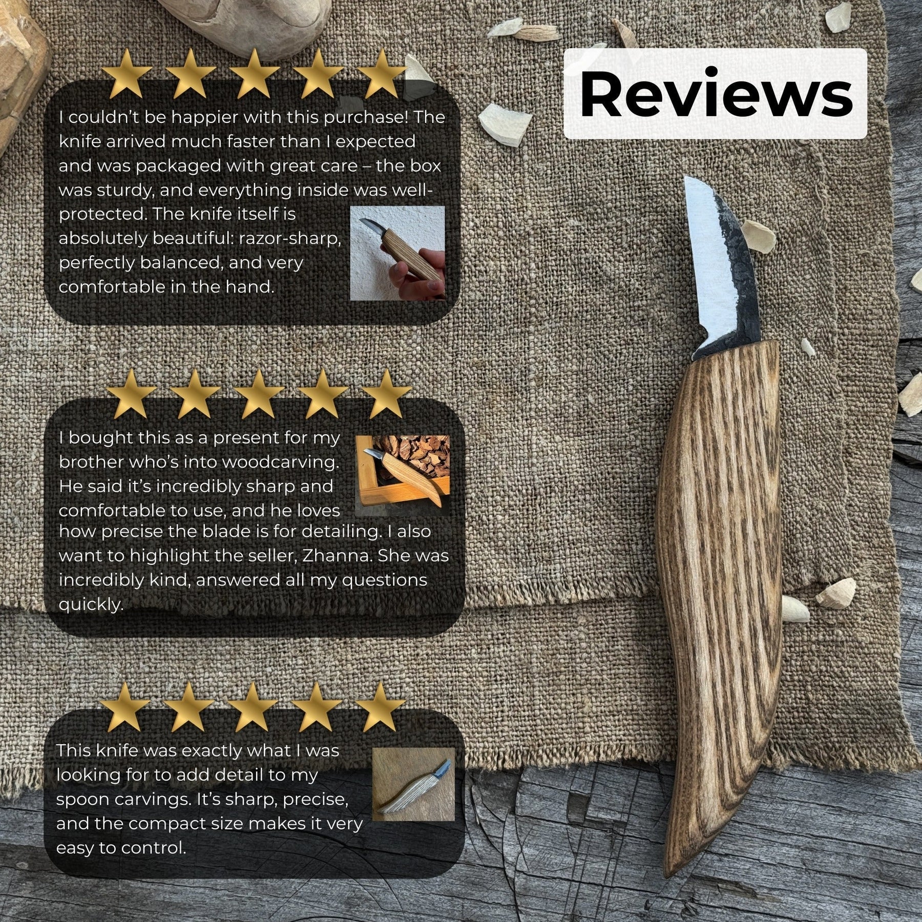 Small Chip Carving Knife, 3 cm (1.2 inches)