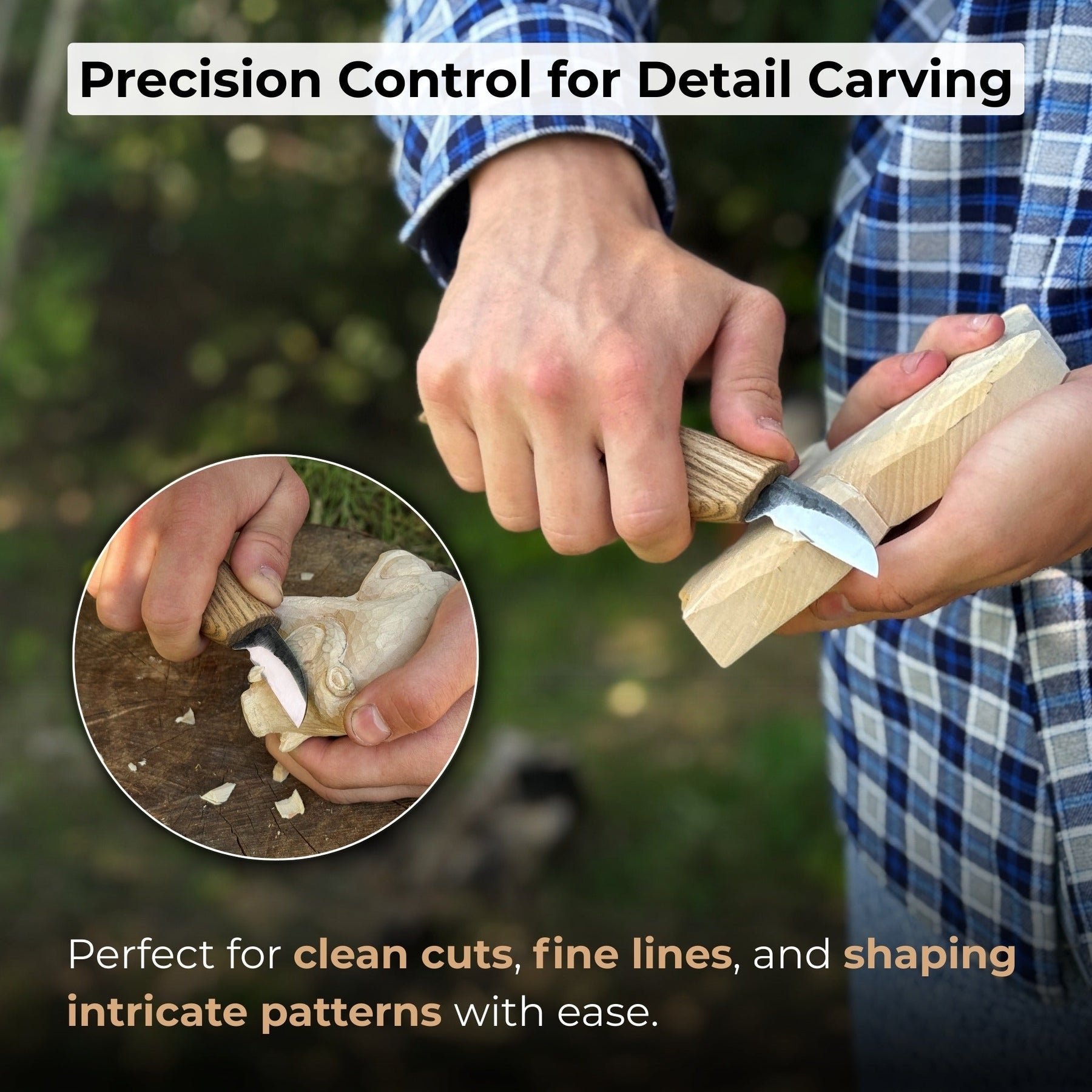 Small Chip Carving Knife, 3 cm (1.2 inches)