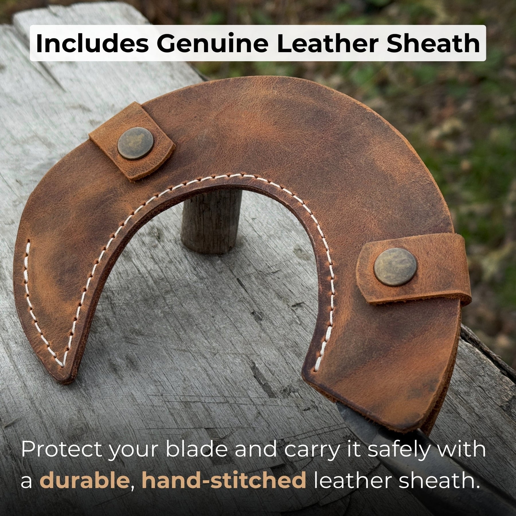 Small Sickle with Forged Handle, 9 cm (3.54 inches)