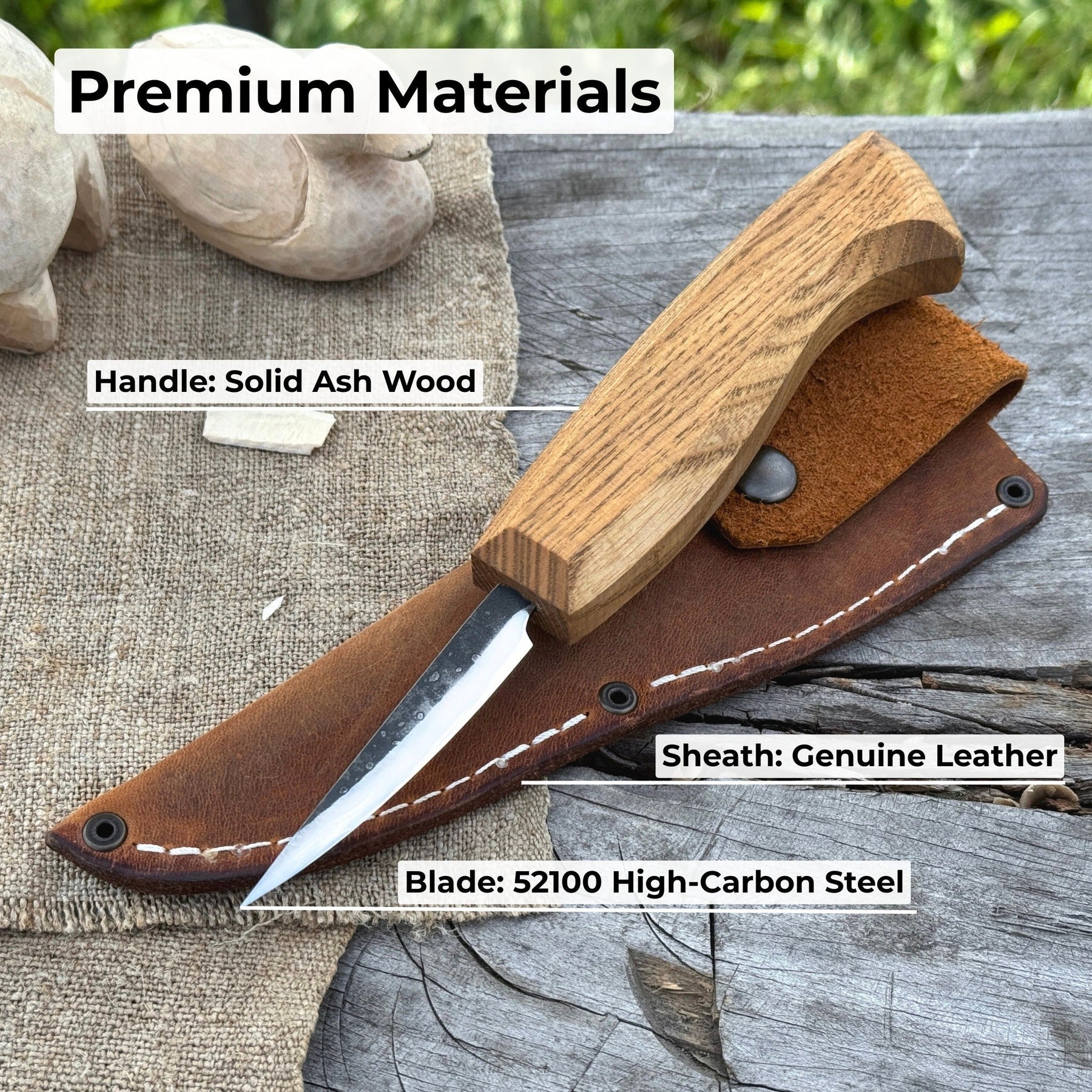 Small Sloyd Carving Knife, Blade 6.5 cm (2.56 inches)