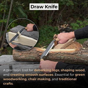 Small Straight Drawknife, 14.5 cm (5.7 inches) Cutting Edge