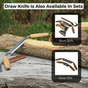 Small Straight Drawknife, 14.5 cm (5.7 inches) Cutting Edge