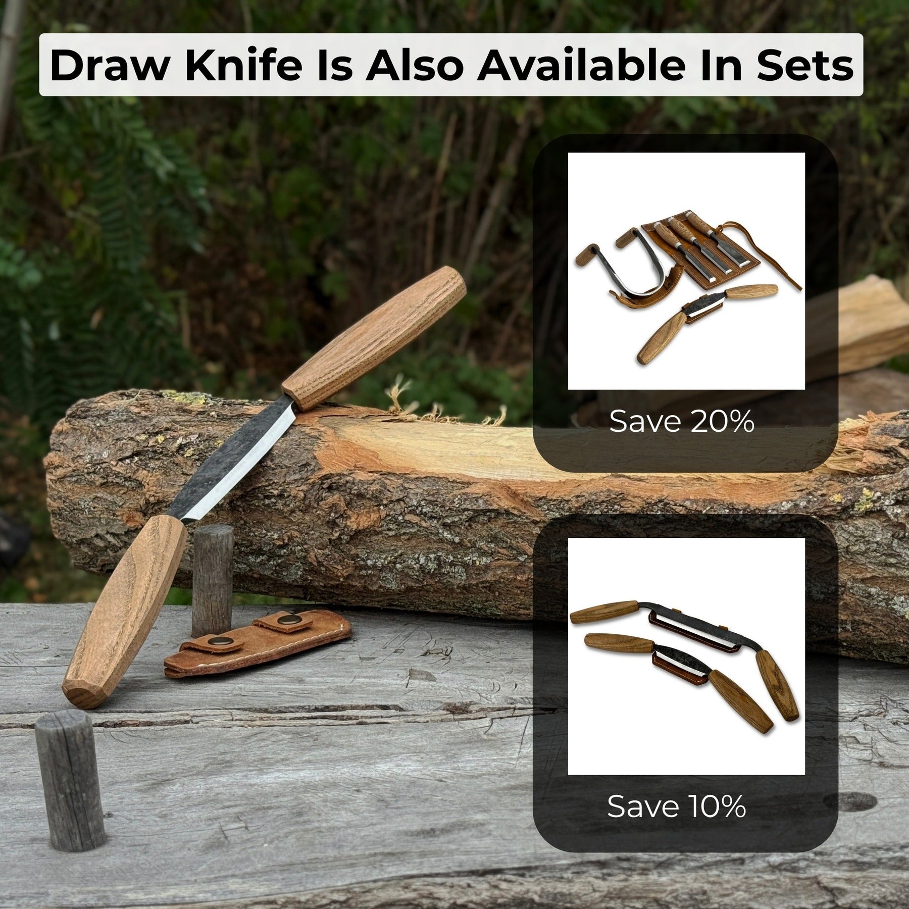 Small Straight Drawknife, 8.5 cm (3.3 inches) Cutting Edge