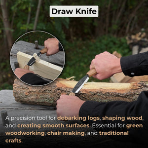 Small Straight Drawknife, 8.5 cm (3.3 inches) Cutting Edge