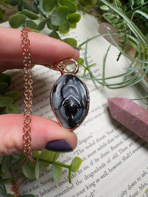 Snowflake Obsidian Yoni Necklace