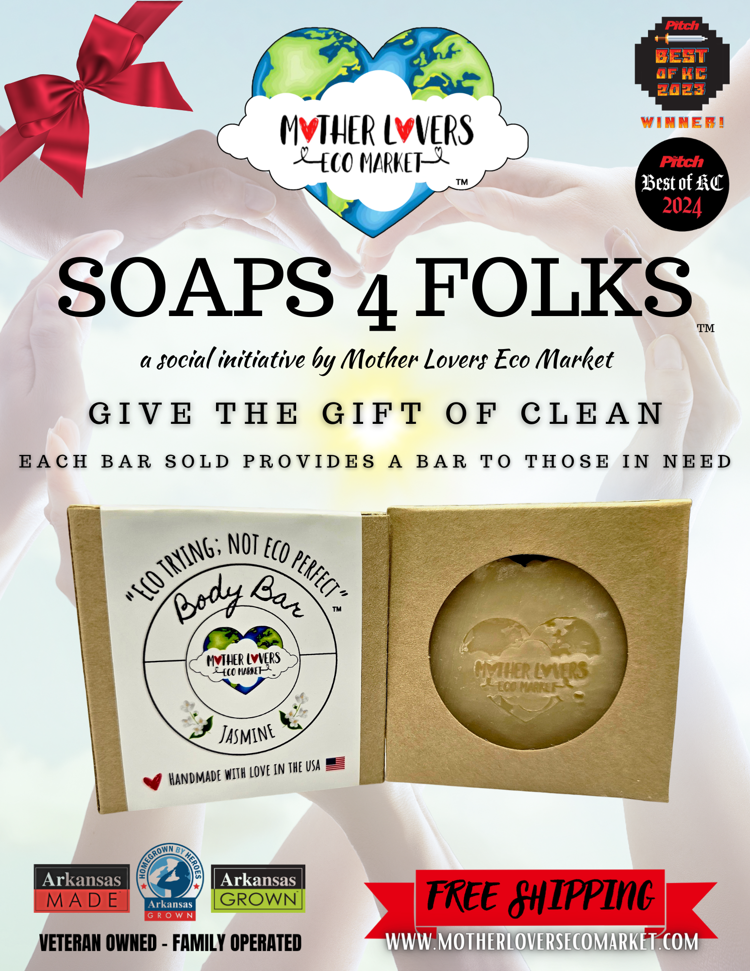 Mother Lovin Jasmine Body Bar Soap by Mother Lovers Eco Market, natural skincare detail photo 2
