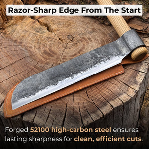 Splitting Froe with Wooden Mallet